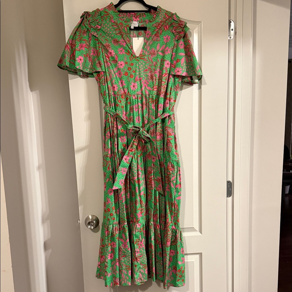 Sugarlips Floral Jade Midi Dress